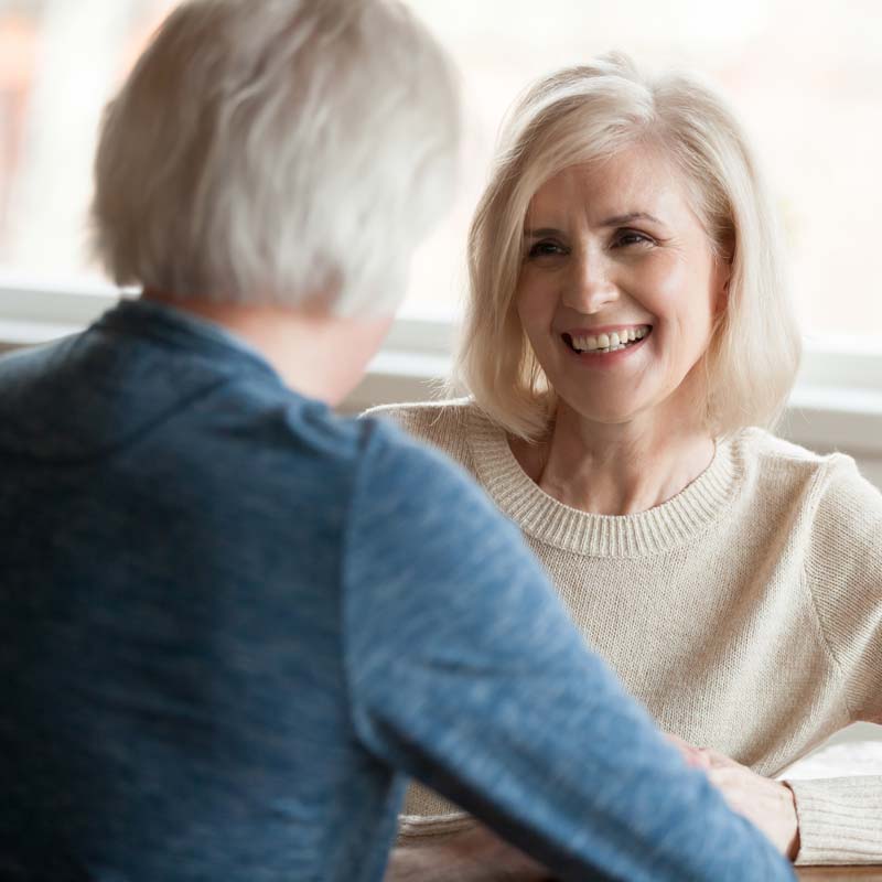 two pfh residents discussing frequently asked questions