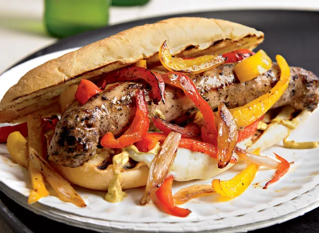 Lean Sausage Sandwich With Peppers